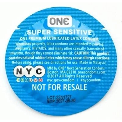 Презерватив One Super Sensitive NYC від компанії Інтернет магазин Персик - фото 1
