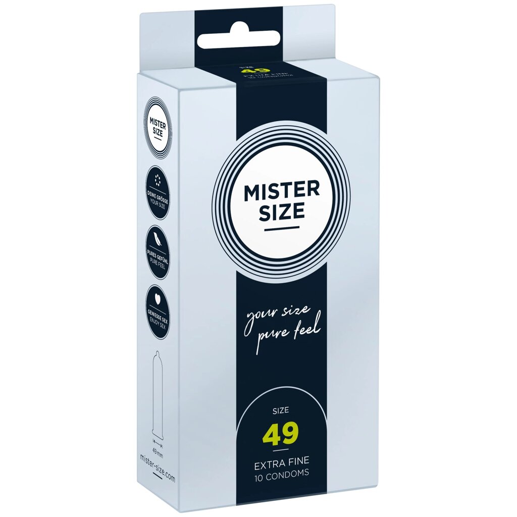 Презервативи Mister Size - pure feel - 49 (10 condoms), товщина 0,05 мм від компанії Інтернет магазин Персик - фото 1