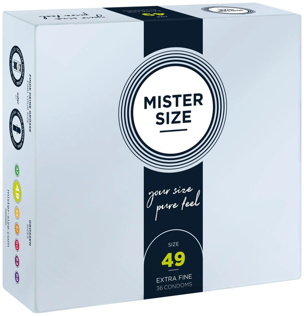 Презервативи Mister Size - pure feel - 49 (36 condoms), товщина 0,05 мм (пошкоджено упаковку!!!) від компанії Інтернет магазин Персик - фото 1