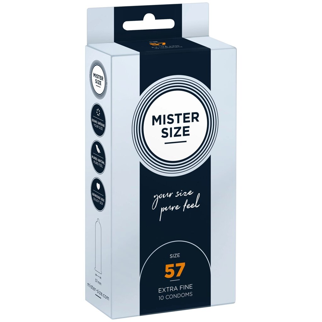 Презервативи Mister Size - pure feel - 57 (10 condoms), товщина 0,05 мм ( м'ята упаковка !!! ) від компанії Інтернет магазин Персик - фото 1