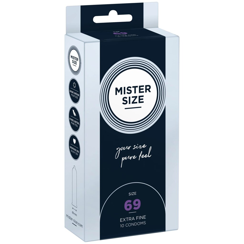 Презервативи Mister Size - pure feel - 69 (10 condoms), товщина 0,05 мм від компанії Інтернет магазин Персик - фото 1