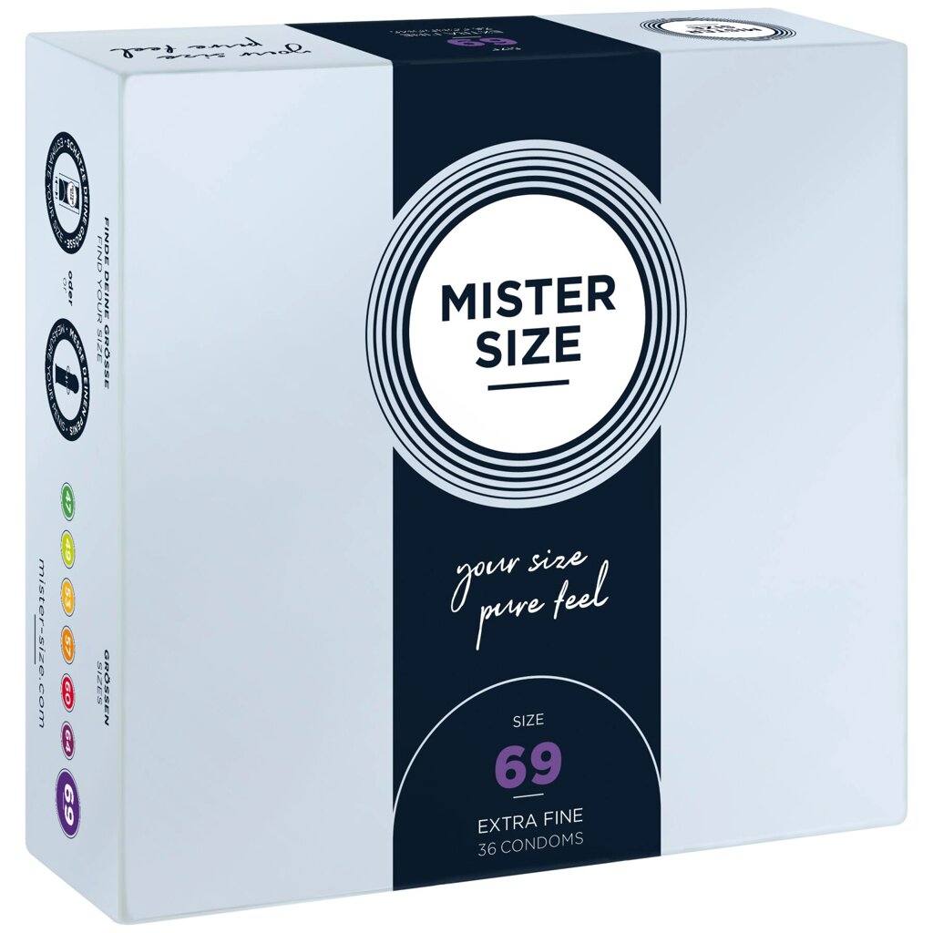Презервативи Mister Size - pure feel - 69 (36 condoms), товщина 0,05 мм від компанії Інтернет магазин Персик - фото 1