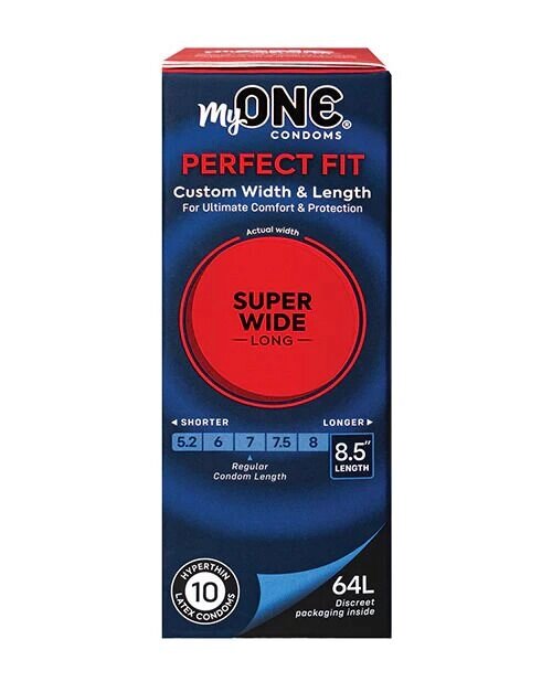 Презервативи MyONE Super Wide & Long 10 шт, картонна коробка від компанії Інтернет магазин Персик - фото 1