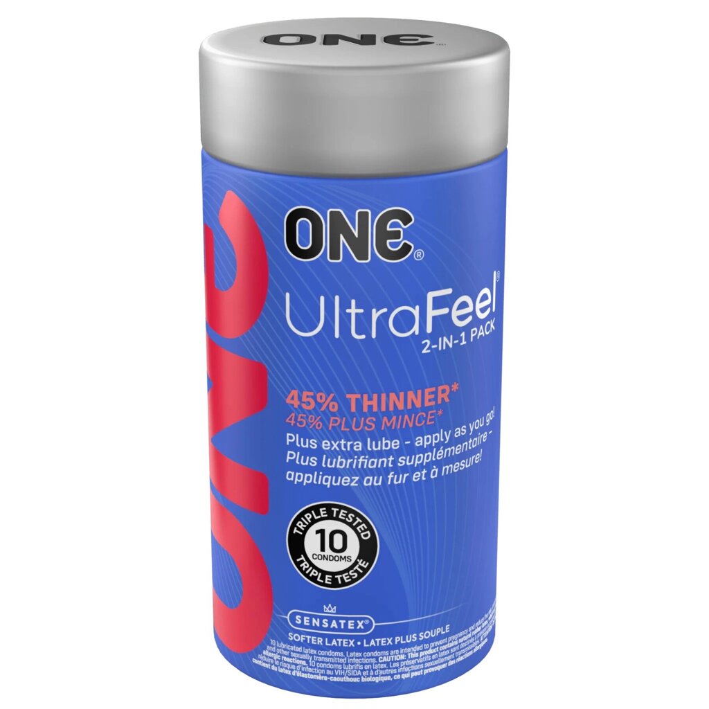 Презервативи ONE Ultra Feel 10 шт, подарункове пакування тюб від компанії Інтернет магазин Персик - фото 1