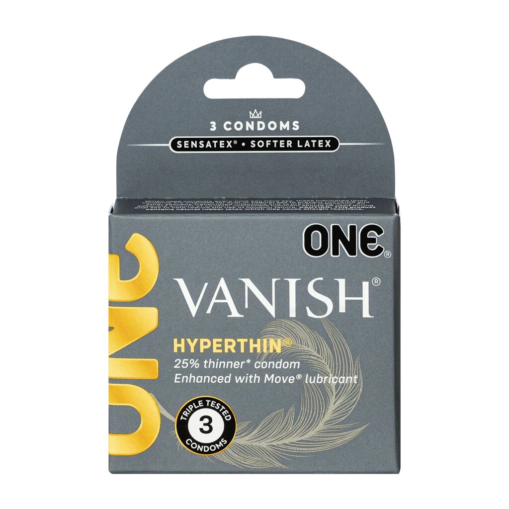 Презервативи ONE Vanish Hyperthin 3 шт, картонна коробка від компанії Інтернет магазин Персик - фото 1