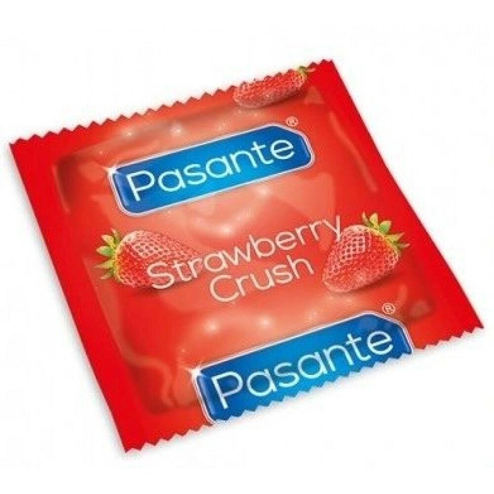 Презервативи Pasante Strawberry Flavour Condome , 53 мм за 6 шт від компанії Інтернет магазин Персик - фото 1