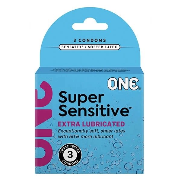 Презервативи супертонкі ONE Super Sensitive (ціна за упаковку, 3 шт) від компанії Інтернет магазин Персик - фото 1