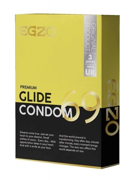 Презервативи в рясному мастилі EGZO "Glide" від компанії Інтернет магазин Персик - фото 1