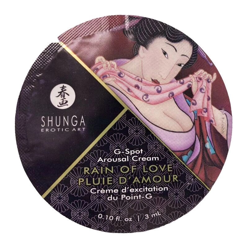 Пробник крему для стимуляції точки G Shunga RAIN OF LOVE (3 мл) від компанії Інтернет магазин Персик - фото 1