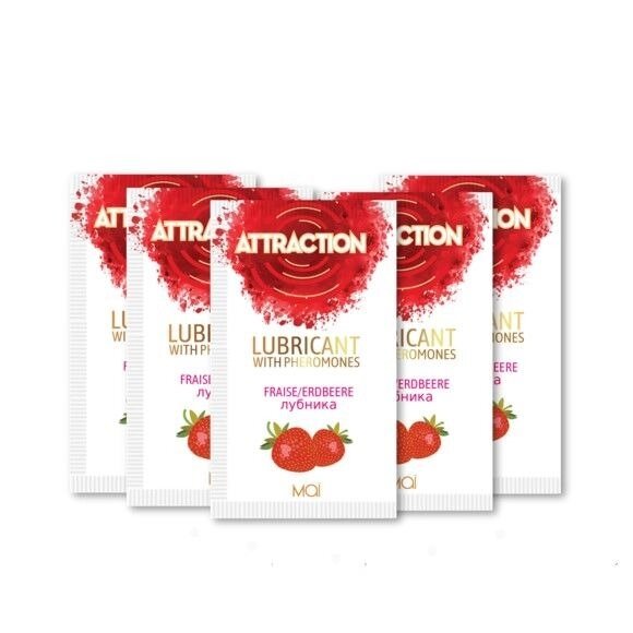 Пробник/Лубрикант із феромонами MAI Attraction Lubs Strawberry (10 мл) від компанії Інтернет магазин Персик - фото 1