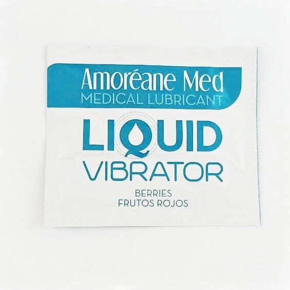 Пробник лубриканта з ефектом вібрації Amoreane Med Liquid Vibrator Berries (2 мл) від компанії Інтернет магазин Персик - фото 1