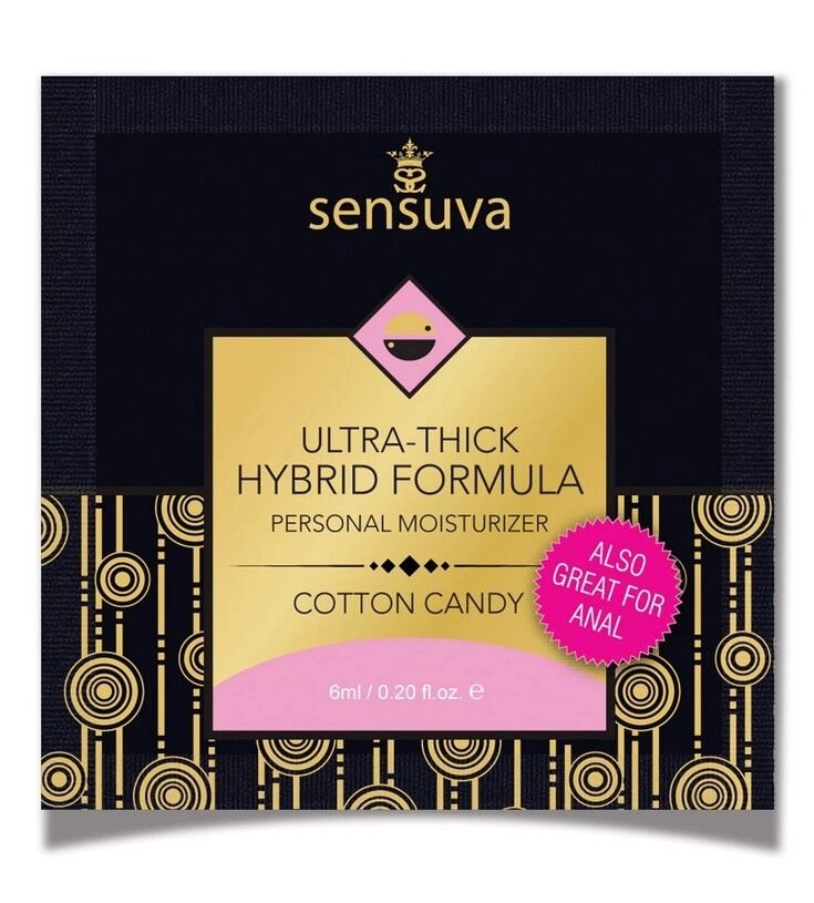Пробник Sensuva - Ultra-Thick Hybrid Formula Cotton Candy (6 мл) від компанії Інтернет магазин Персик - фото 1