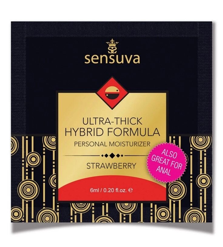 Пробник Sensuva - Ultra-Thick Hybrid Formula Strawberry (6 мл) від компанії Інтернет магазин Персик - фото 1
