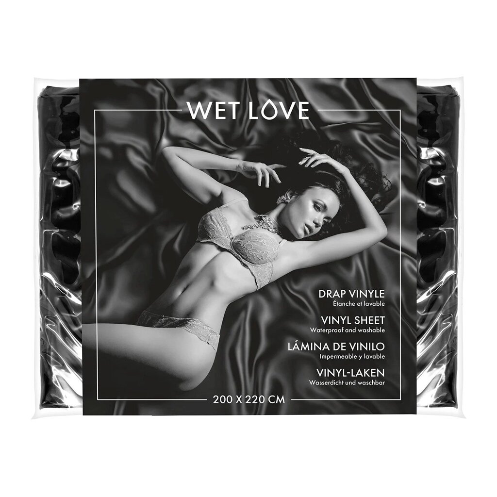 Простирадло з вінілу Fetish Tentation Wet Love Black 220x200 см від компанії Інтернет магазин Персик - фото 1