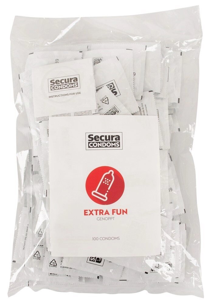 Ребристі презервативи Secura - Extra Fun, №100 від компанії Інтернет магазин Персик - фото 1