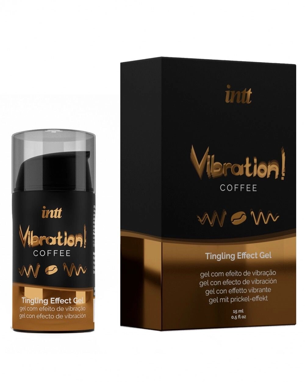 Рідкий вібратор Intt Vibration Coffee (15 мл) без упаковки від компанії Інтернет магазин Персик - фото 1