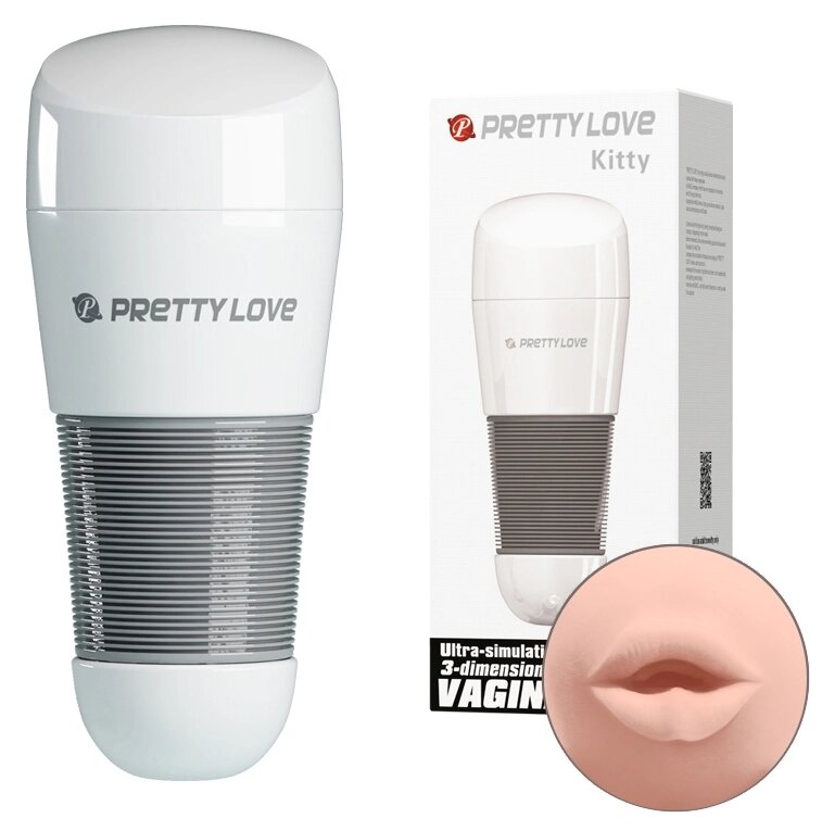 Рот мастурбатора з вібрацією Pretty Love-Kitty, BM-00900T49NN-2 від компанії Інтернет магазин Персик - фото 1