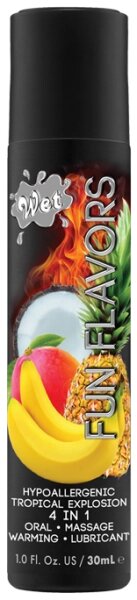 Розігріваючий лубрикант Wet Fun Flavors Tropical Fruit Explosion (мультифрукт) 30 мл від компанії Інтернет магазин Персик - фото 1