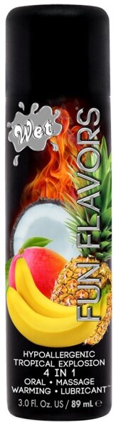Розігріваючий лубрикант Wet Fun Flavors Tropical Fruit Explosion (мультифрукт) 89 мл від компанії Інтернет магазин Персик - фото 1