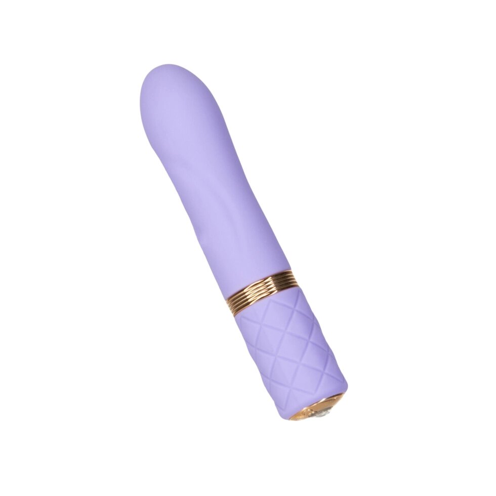 Розкішні вібраторні подушки - спеціальне видання кокетливе фіолетовий з кришталем Swarovski від компанії Інтернет магазин Персик - фото 1