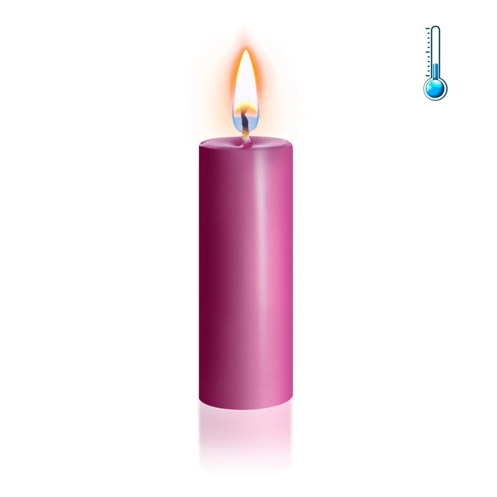 Розовая свеча восковая  S 10 см низкотемпературная від компанії Інтернет магазин Персик - фото 1