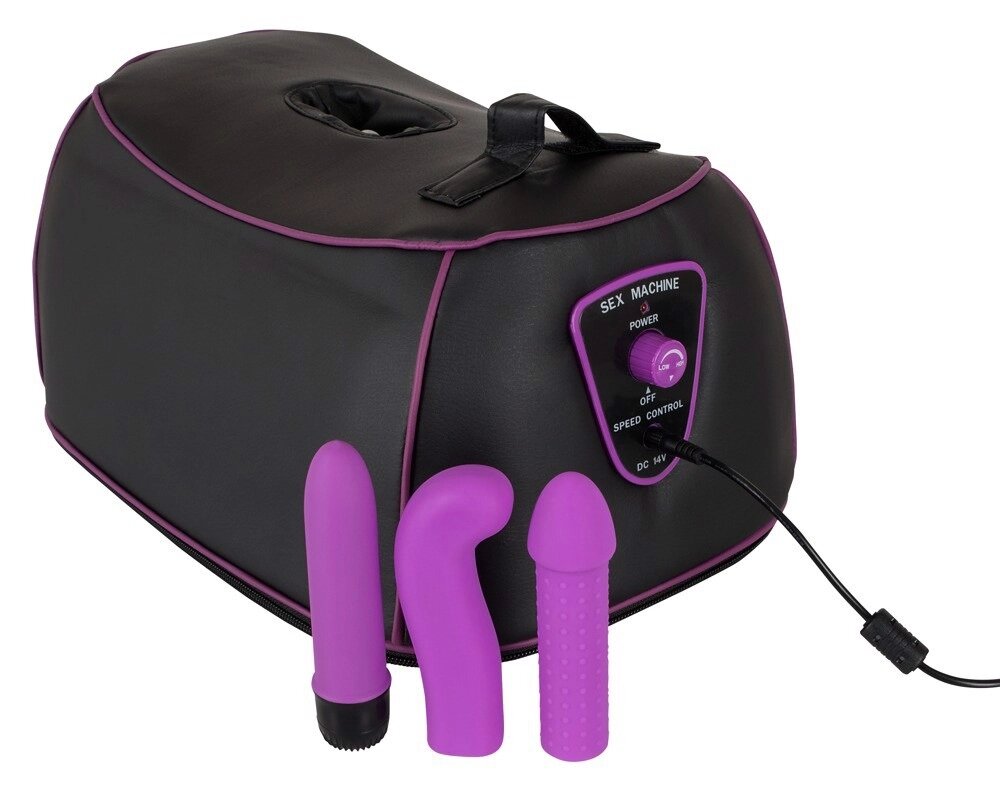 Секс-машина G-spot Machine із насадками, фіолетово-чорна від компанії Інтернет магазин Персик - фото 1