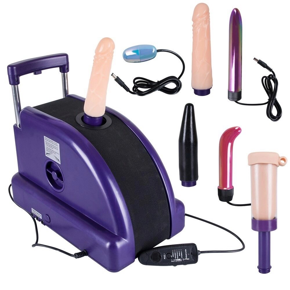 Секс машина Tapco Sales з набором вібраторів та фалосів, фіолетова від компанії Інтернет магазин Персик - фото 1