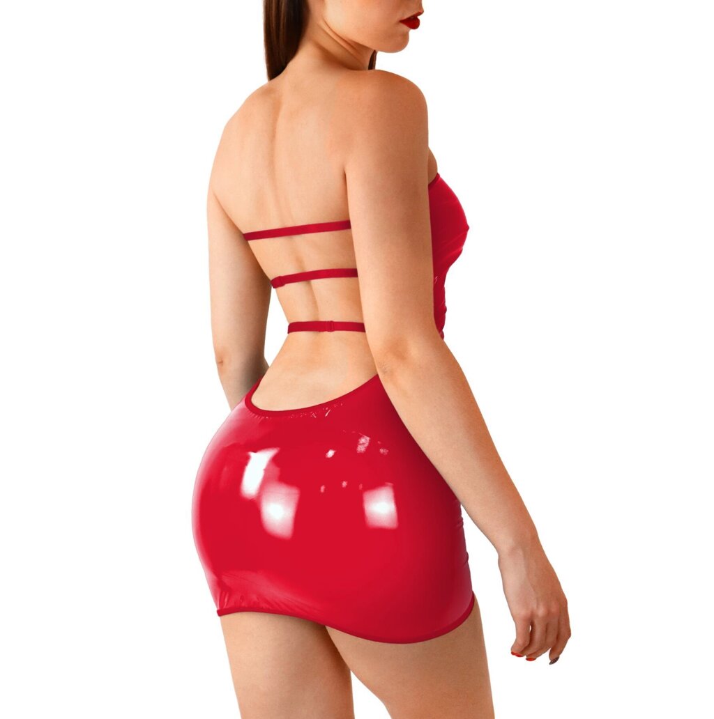 Сексуальне вінілове плаття мистецтва сексу - jaklin, l -2xl розмір, червоний колір від компанії Інтернет магазин Персик - фото 1