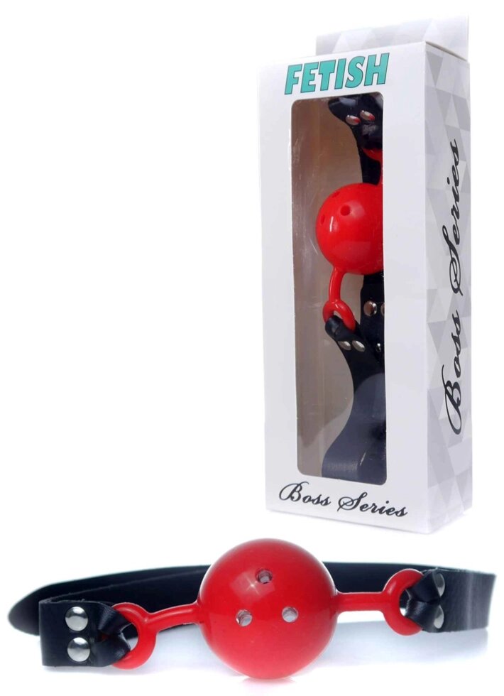Серія фетишів Gag Boss - Ball gag Gubber Red 1, BS6100032 від компанії Інтернет магазин Персик - фото 1