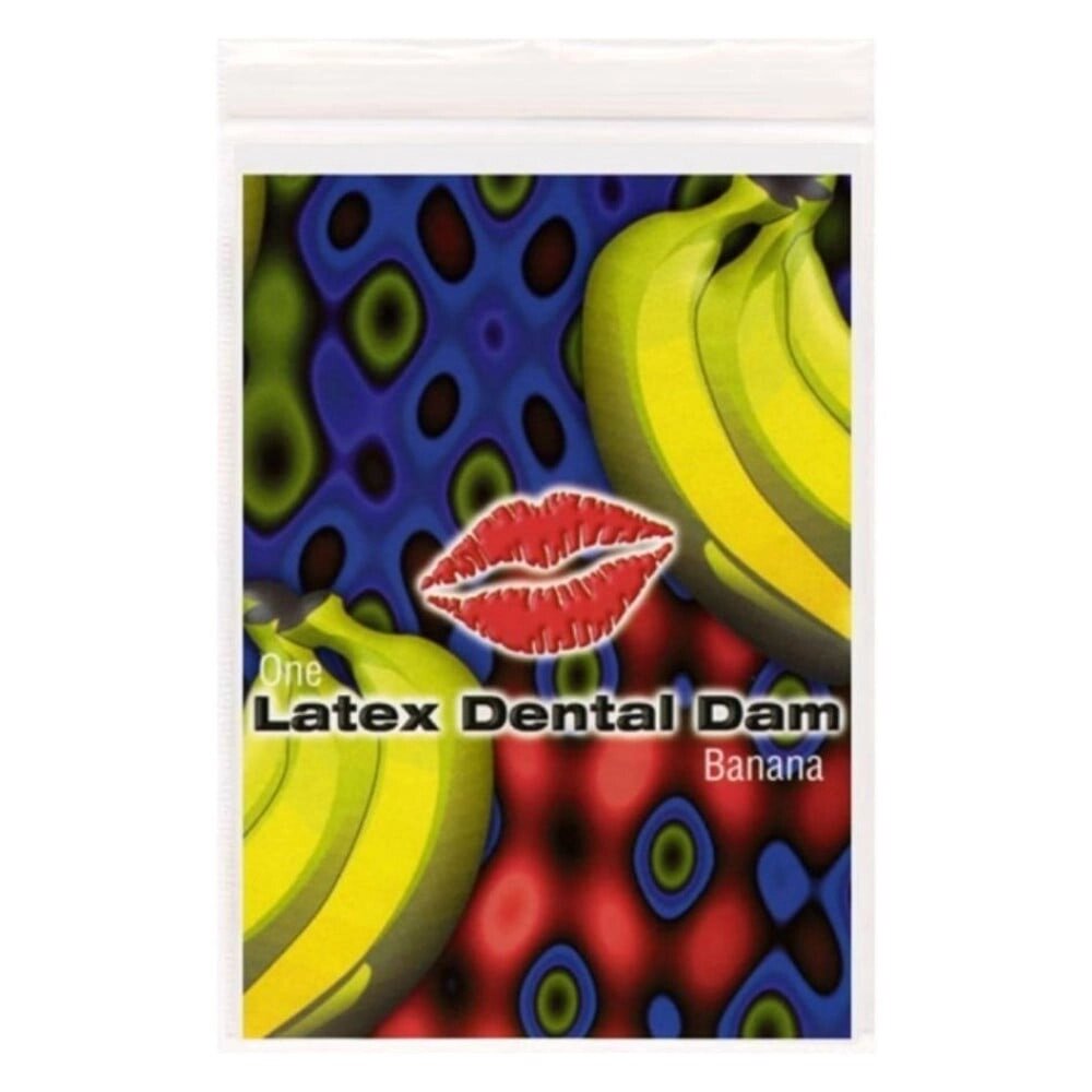 Серветка латексна для орального сексу Banana Latex Dental Dams c ароматом та смаком банана від компанії Інтернет магазин Персик - фото 1