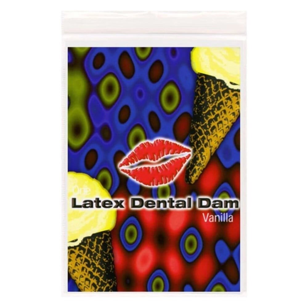 Серветка латексна для орального сексу Vanilla Latex Dental Dams зі смаком ванілі, 1 шт. від компанії Інтернет магазин Персик - фото 1