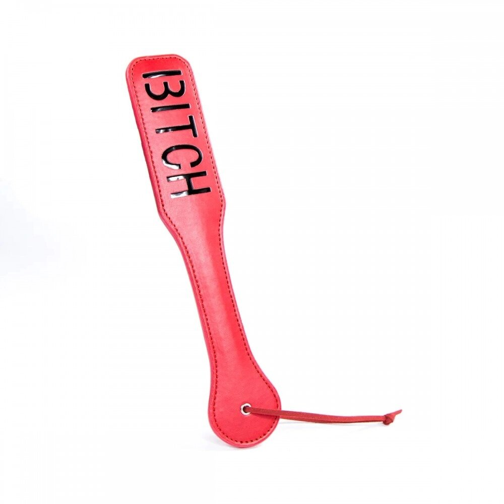 Шльопалка з написом BITCH, червона, 31.5 см від компанії Інтернет магазин Персик - фото 1