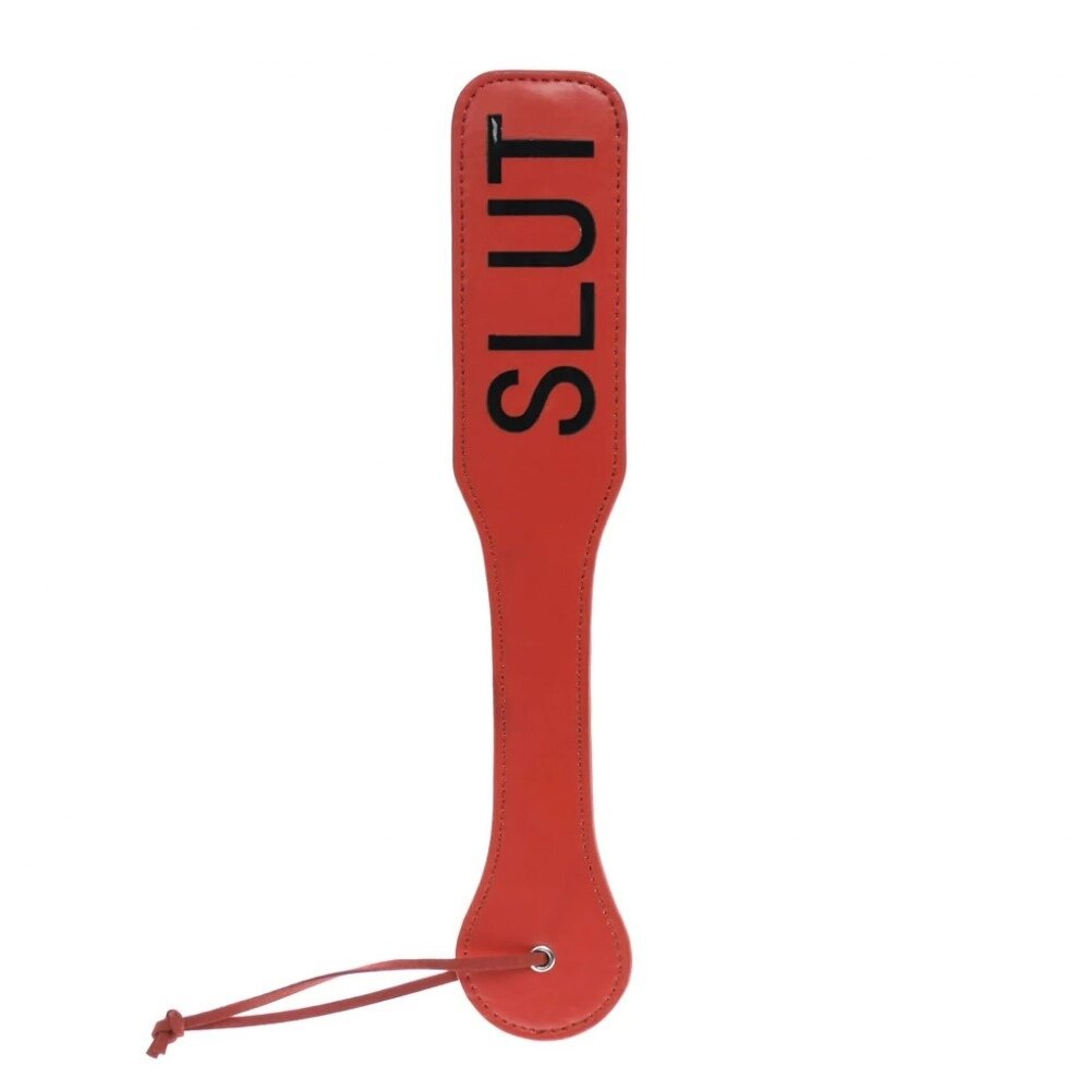 Шльопалка з написом SLUT, червона, 31.5 см від компанії Інтернет магазин Персик - фото 1