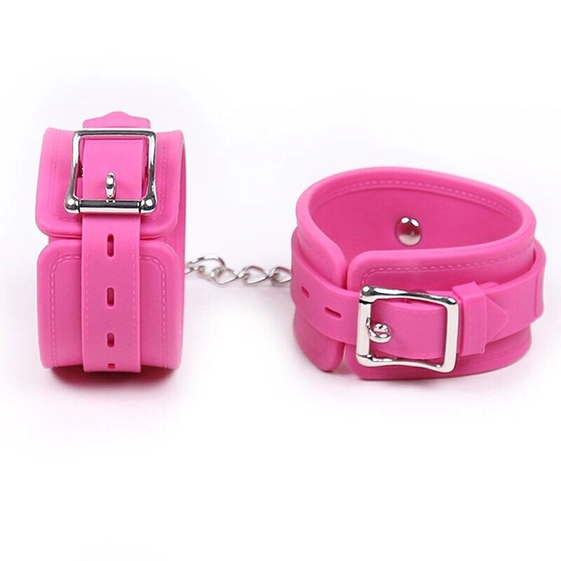 Силіконова манжета рожевих силіконових наручників від компанії Інтернет магазин Персик - фото 1