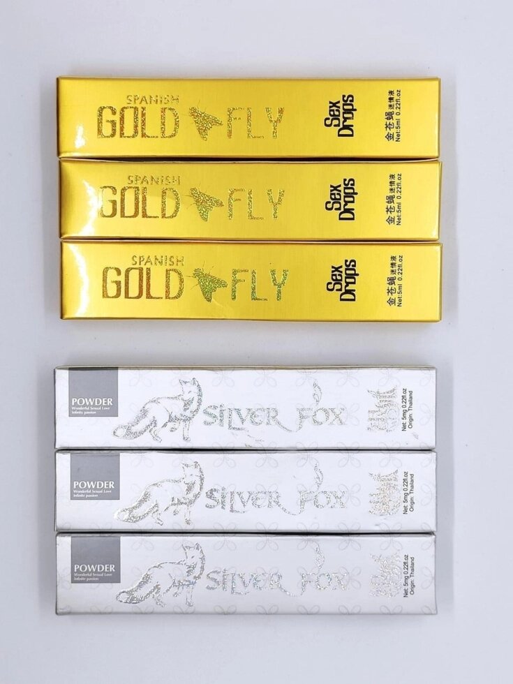 Сільвер фокс жіночий збудник плюс Шпанская мушка (Spanish Gold Fly + Silver Fox) 3 + 3 штук від компанії Інтернет магазин Персик - фото 1
