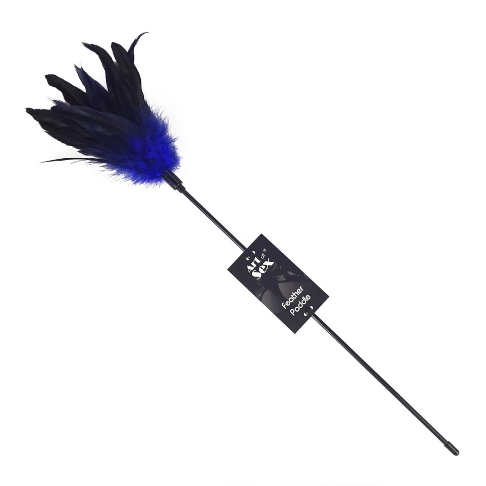 Синє лоскотне мистецтво сексу - весло для пір'я, ручка молодого півня від компанії Інтернет магазин Персик - фото 1