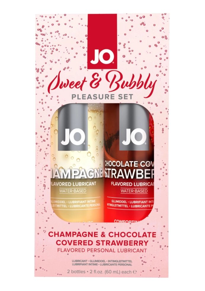 Система Jo Sweet & Bubbly - Shampagne & Chocolete, покритий полуницями (260 мл) від компанії Інтернет магазин Персик - фото 1