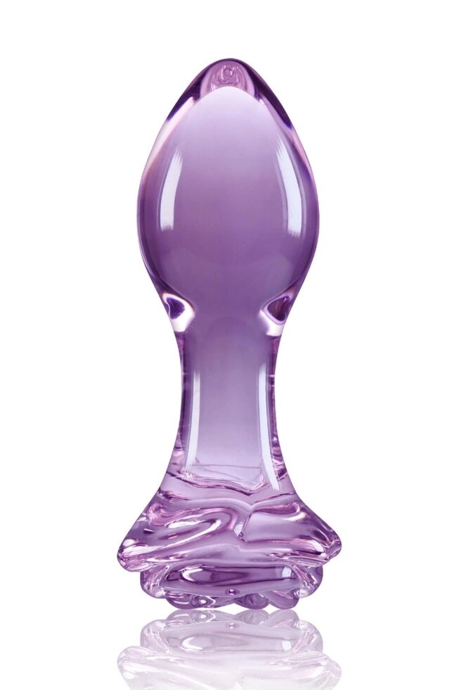 Скляна пробка ns novelties crystal Rose purple від компанії Інтернет магазин Персик - фото 1