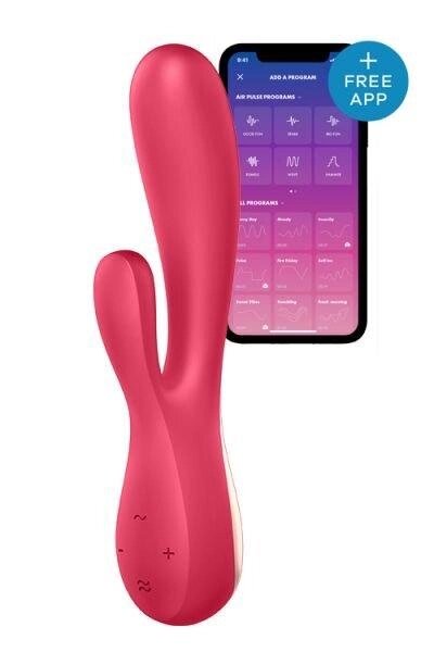 Смарт вібратор кролик червоний SATISFYER MONOFLEX від компанії Інтернет магазин Персик - фото 1