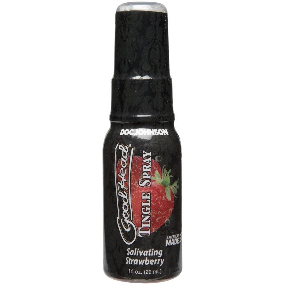 Спрей для мінета з вібруючим ефектом Doc Johnson GoodHead Tingle Spray - Strawberry (29 мл) від компанії Інтернет магазин Персик - фото 1