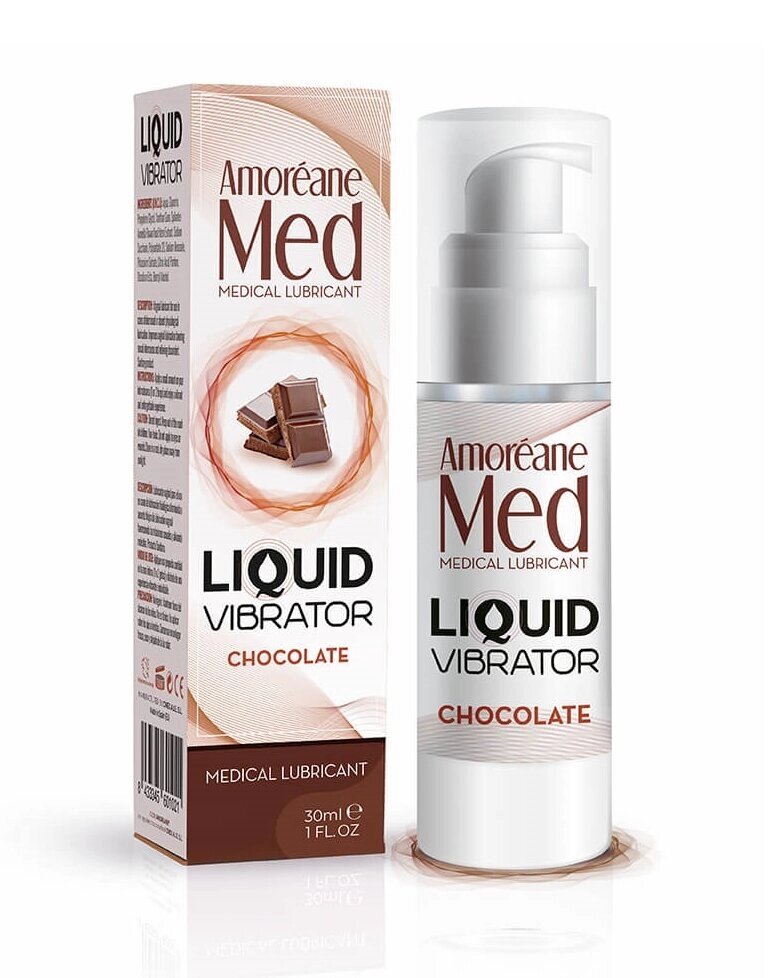 Стимулюючий лубрикант від Amoreane Med: Liquid vibrator - Chocolate (рідкий вібратор), 30 ml від компанії Інтернет магазин Персик - фото 1