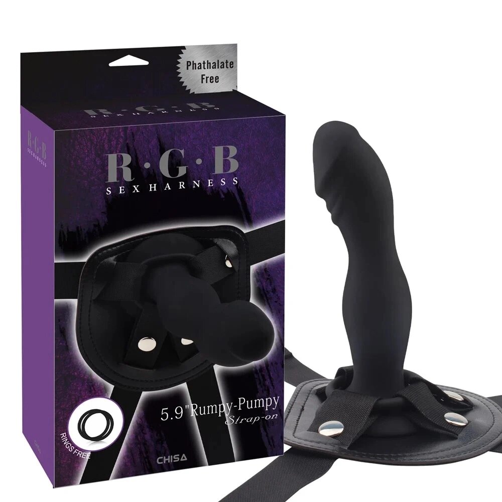 Страпон RGB Sex Harntss 5.9 " Rumpy-Pumpy Strap-on Chisa від компанії Інтернет магазин Персик - фото 1