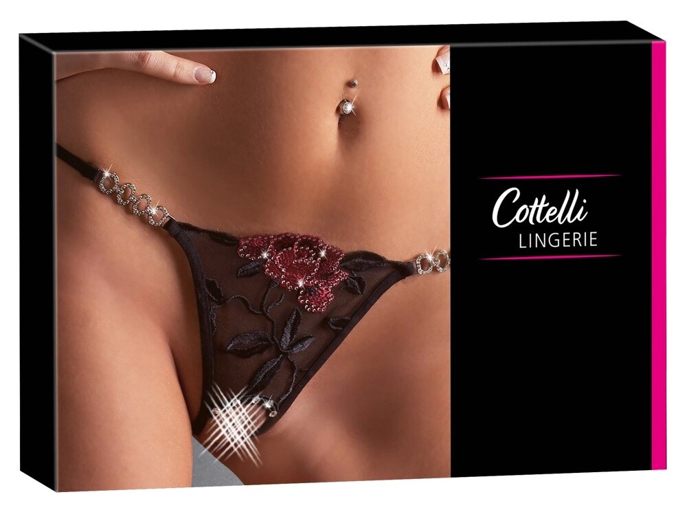 Стрінги сексуальні String Rose crotchless M/L від компанії Інтернет магазин Персик - фото 1