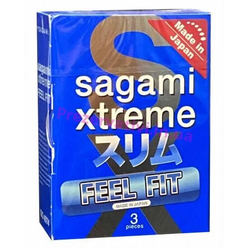 Супертонкі латексні презервативи Sagami Xtreme Feel Fit 3 шт від компанії Інтернет магазин Персик - фото 1