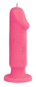 Свічка LOVE FLAME - dildo S pink fluor, CPS04-PINK