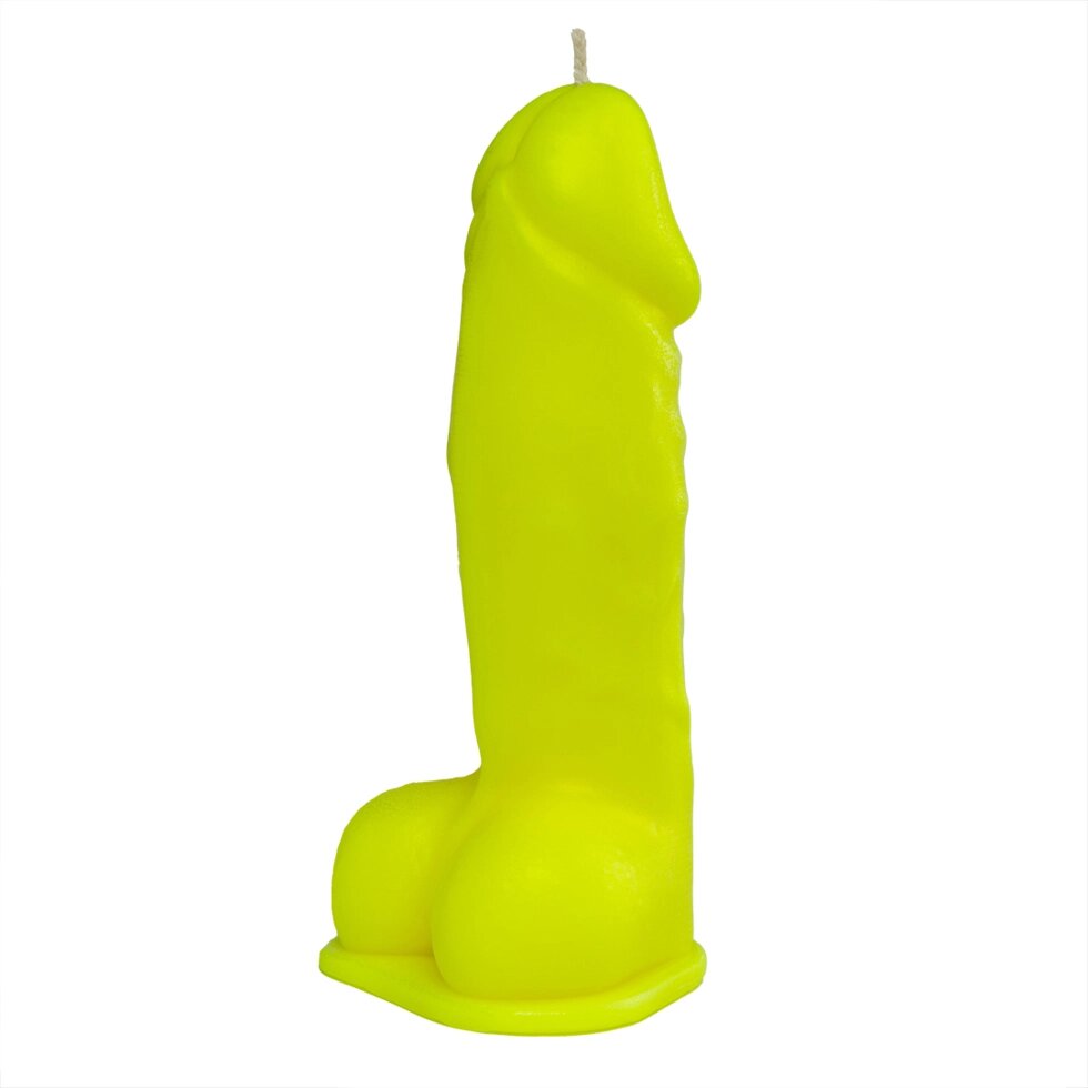 Свічка LOVE FLAME - Dildo L Yellow Fluor, CPS01-YELLOW від компанії Інтернет магазин Персик - фото 1