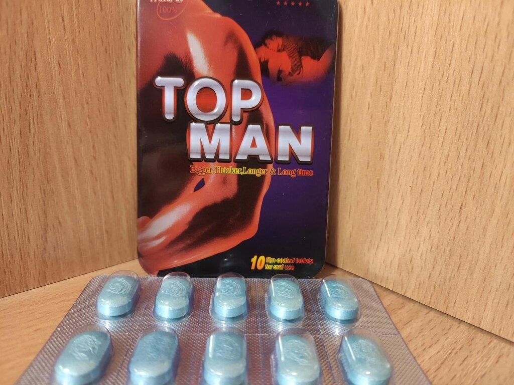 Таблетки для миттєвої потенції ТОП мен TOPMAN 10 шт від компанії Інтернет магазин Персик - фото 1