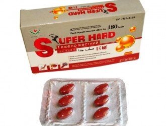 Таблетки для потенци Super hard Супер хард 6шт від компанії Інтернет магазин Персик - фото 1