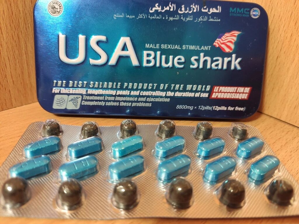Таблетки для потенції Блакитна Акула 12 таблеток 12 вітамін від компанії Інтернет магазин Персик - фото 1