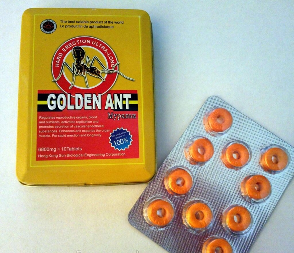 Таблетки для потенции Golden Ant - Золотой Муравей від компанії Інтернет магазин Персик - фото 1